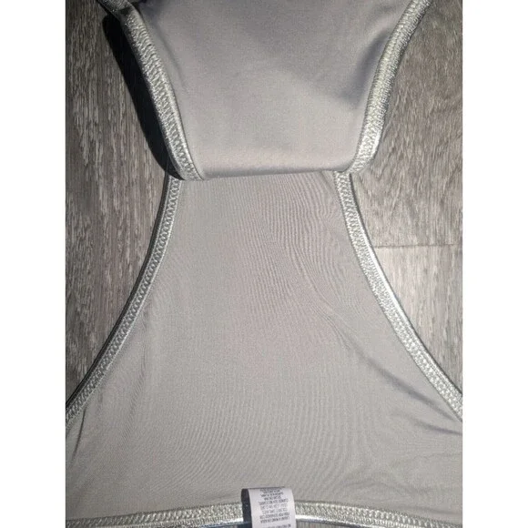 NWT SKIMS Metallic Swim Skimpy Triangle Bottom Side Tie Swimwear Nickle Size 4X - Picture 7 of 12